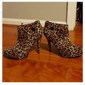 Cheetah Print Ankle Boots